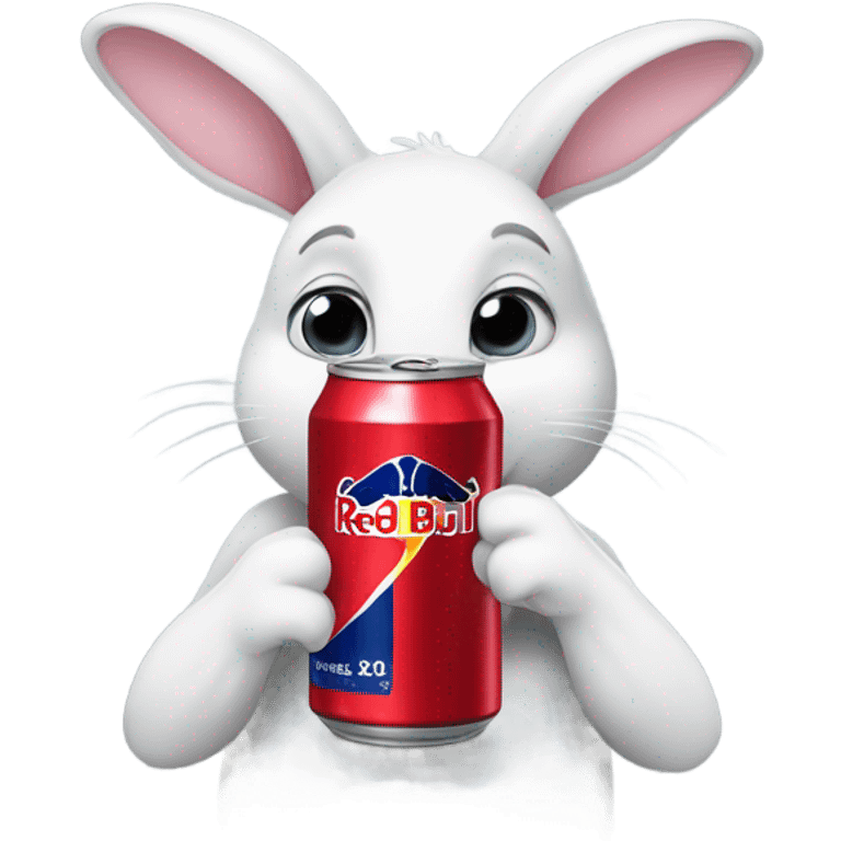 Bunny drinking redbull  emoji