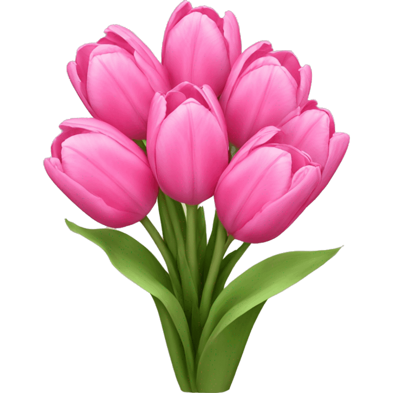 Bouquet of pink tulips emoji