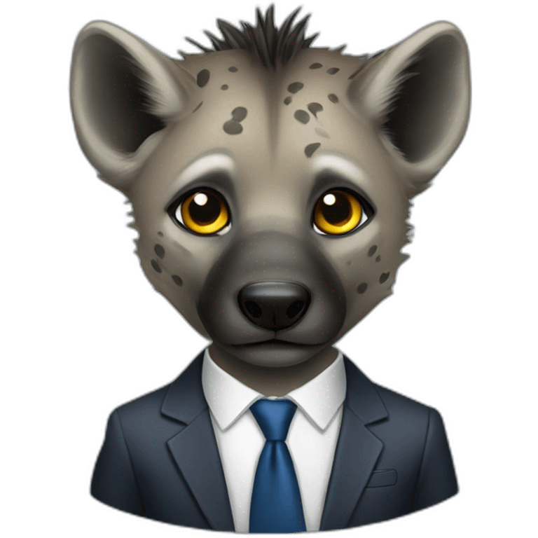 hyena in business attire emoji