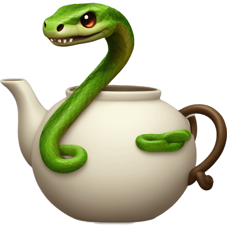 Snake with teapot emoji