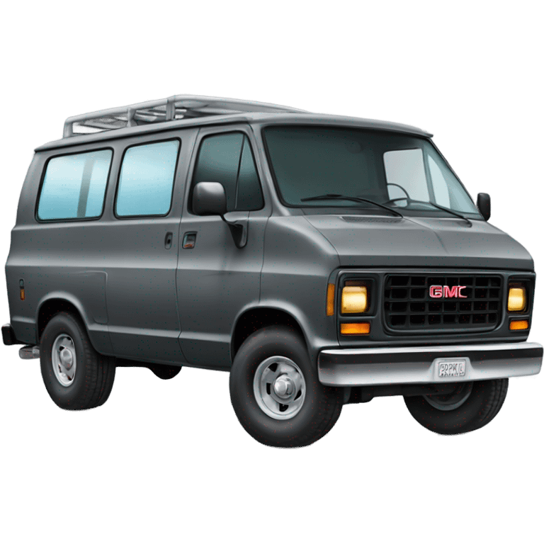 1981 gmc charcoal grey safari van emoji