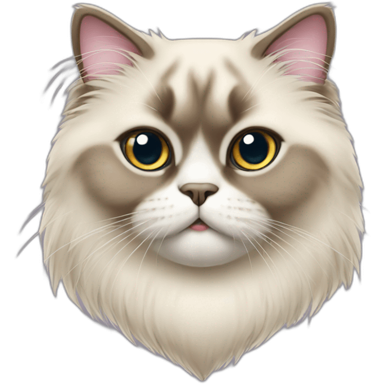 himalayan cat in heart emoji