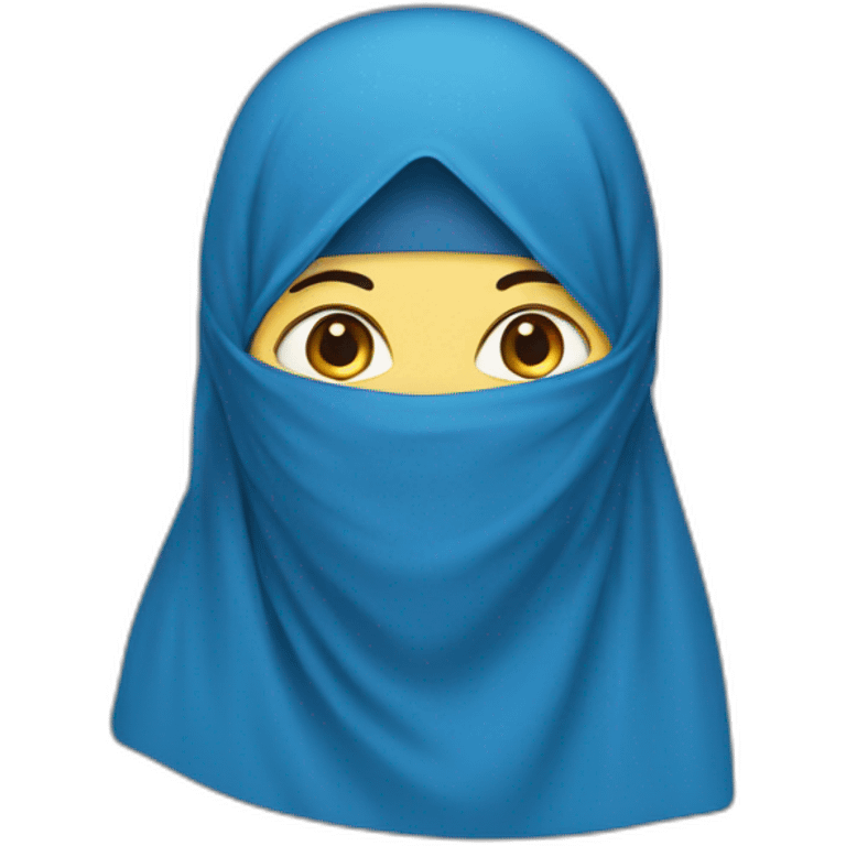 pashtun burqa blue coverd face emoji