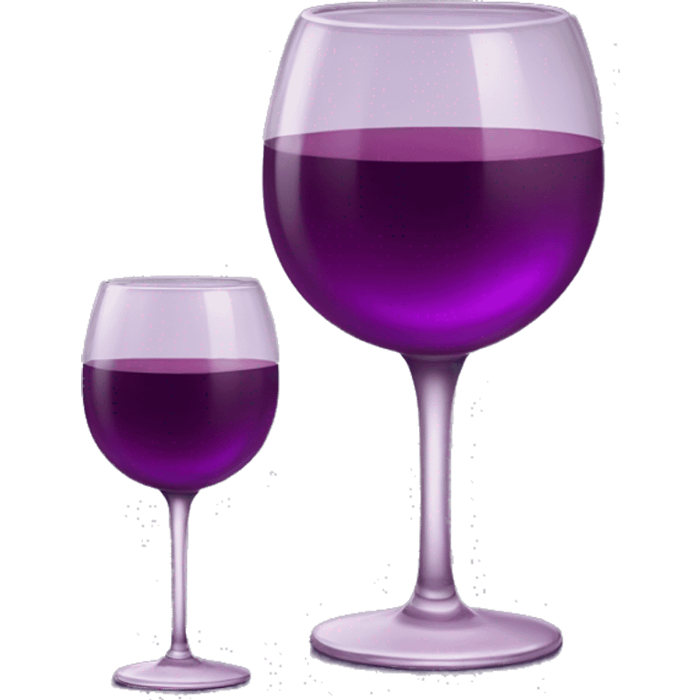 Purple plum wine glass emoji