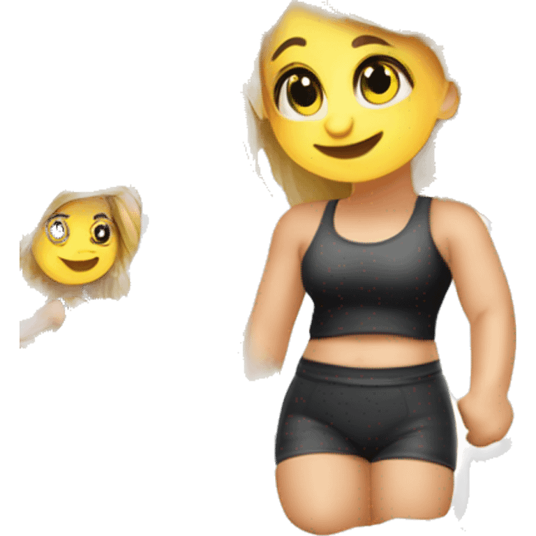 Mega süßer ästhetischer Pilates Sticker mädchenhaft dargestellt  emoji