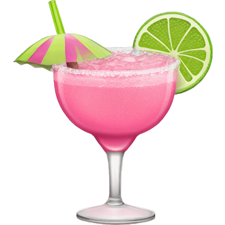 pink margarita in glass emoji