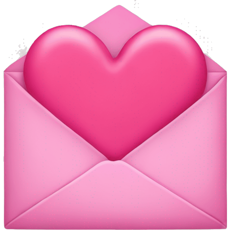 pink letter with heart emoji