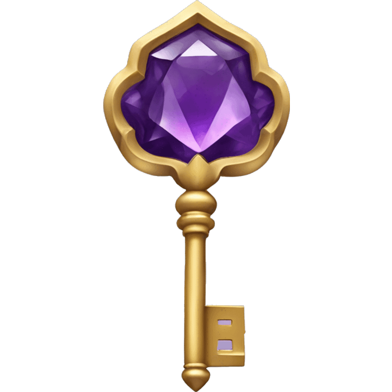 Amethyst key crwn shaped emoji