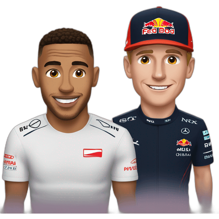 Lewis Hamilton with Max verstappen emoji