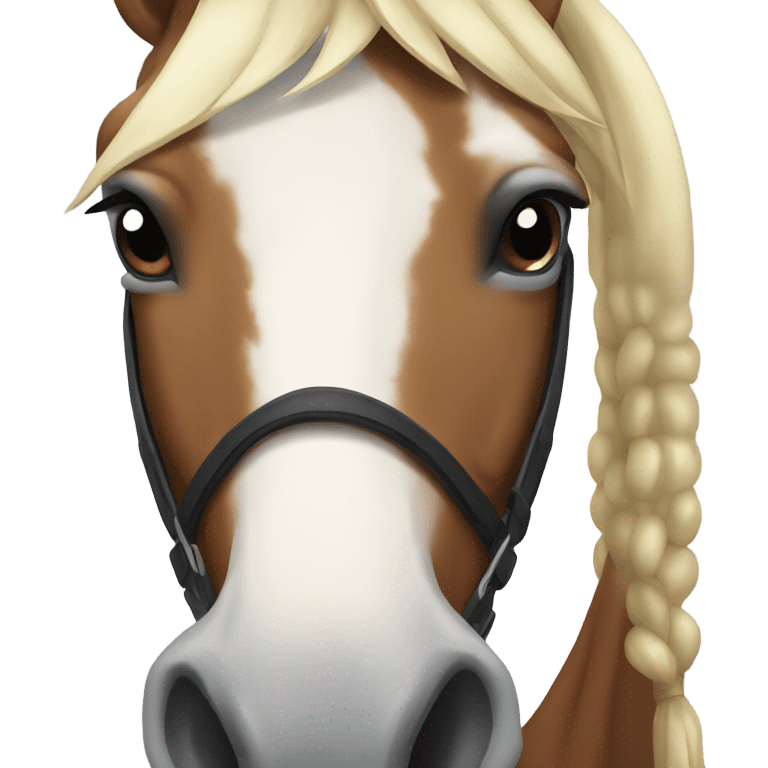 Horse with bow emoji