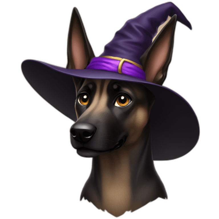 Malinois dog witch emoji