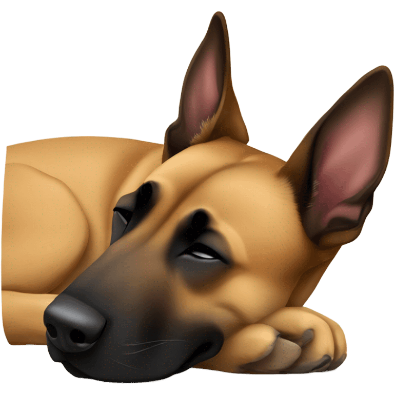 Belgian malinois is sleeping emoji