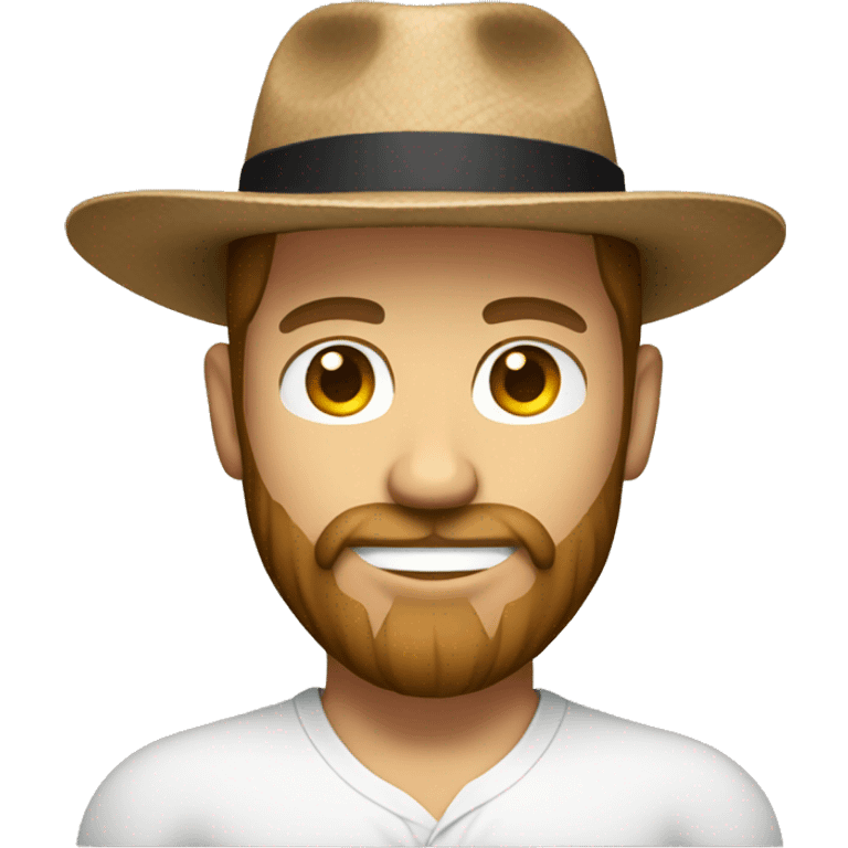  white  man with brown  beard wearing panama hat emoji