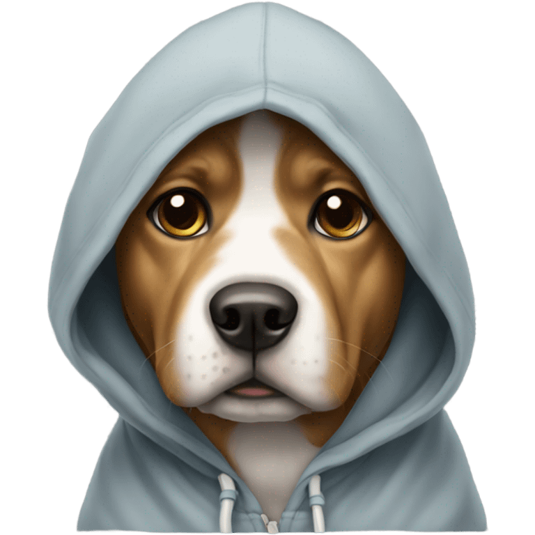 Dog with a hoodie emoji