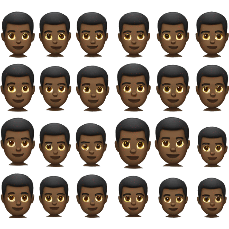 black guy with short hair emoji