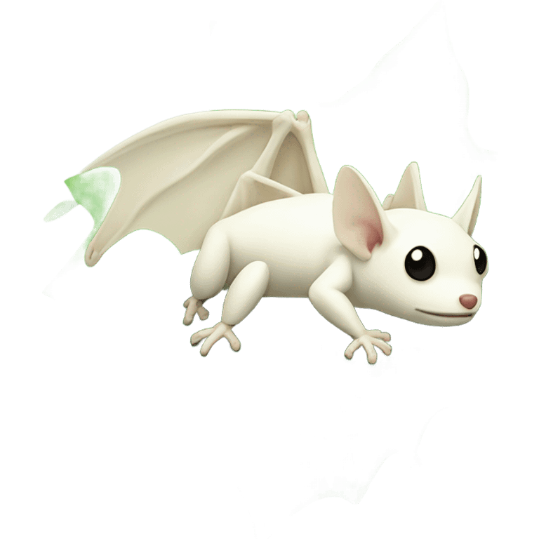 Honduran white bats on green leaf emoji