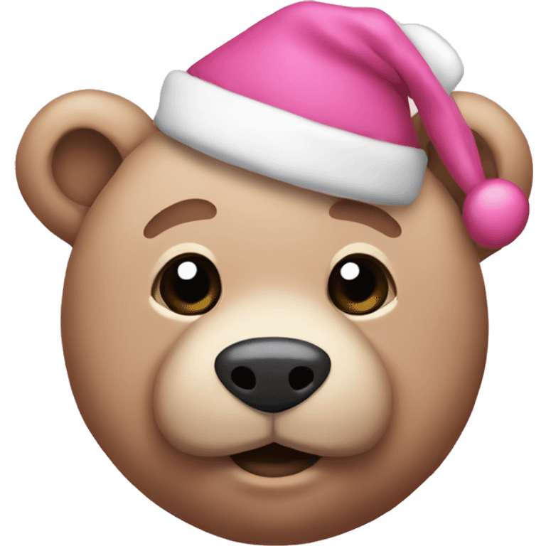 Pink Teddy bear santa  emoji