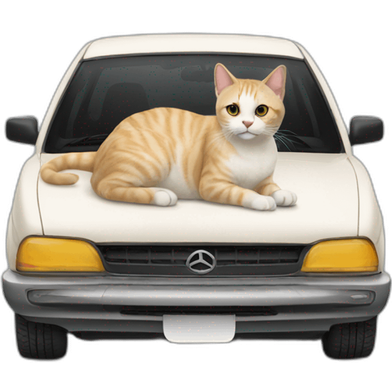 Cat on a car emoji