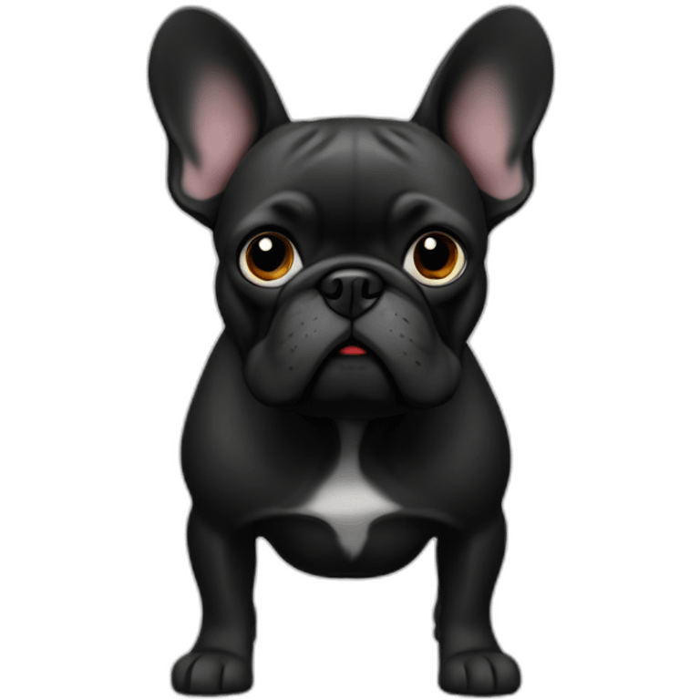 Bouledogue français noir emoji