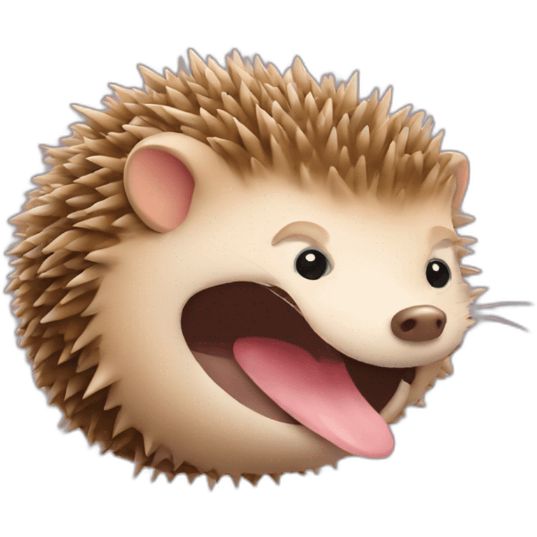 hedgehog tongue emoji