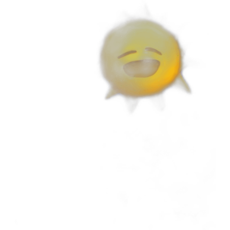 Sun no face emoji