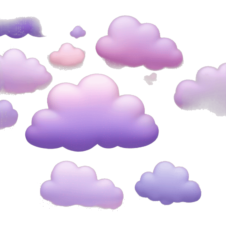 pastel pink and purple clouds very sparkly  emoji