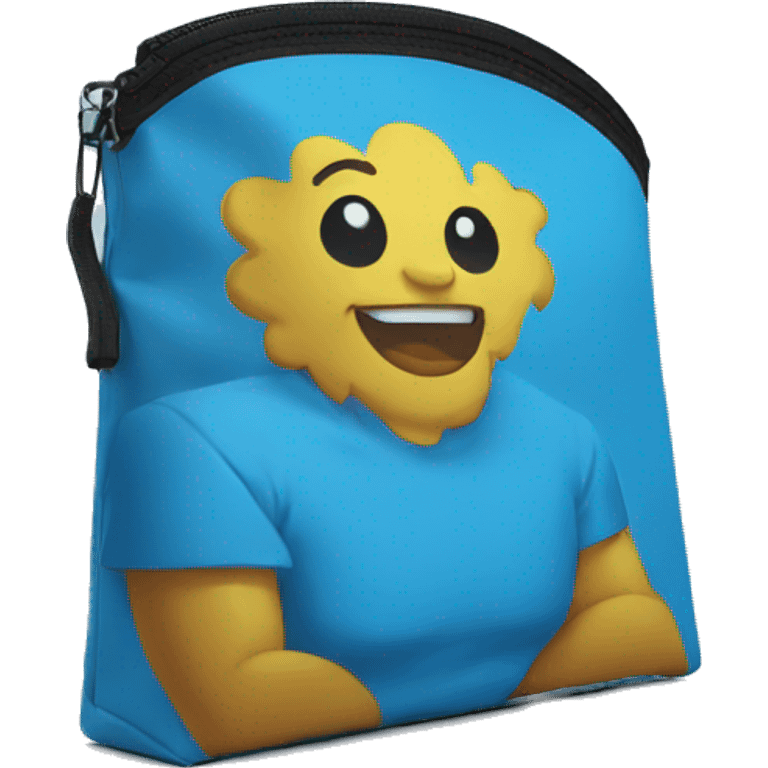 blue self stand pouch emoji