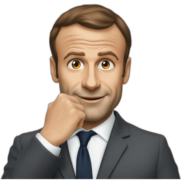 Emanuel Macron qui embrasse zemour emoji