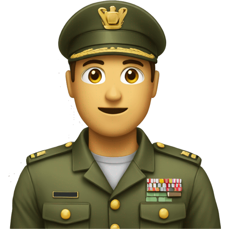 Militaire qui boit un café  emoji