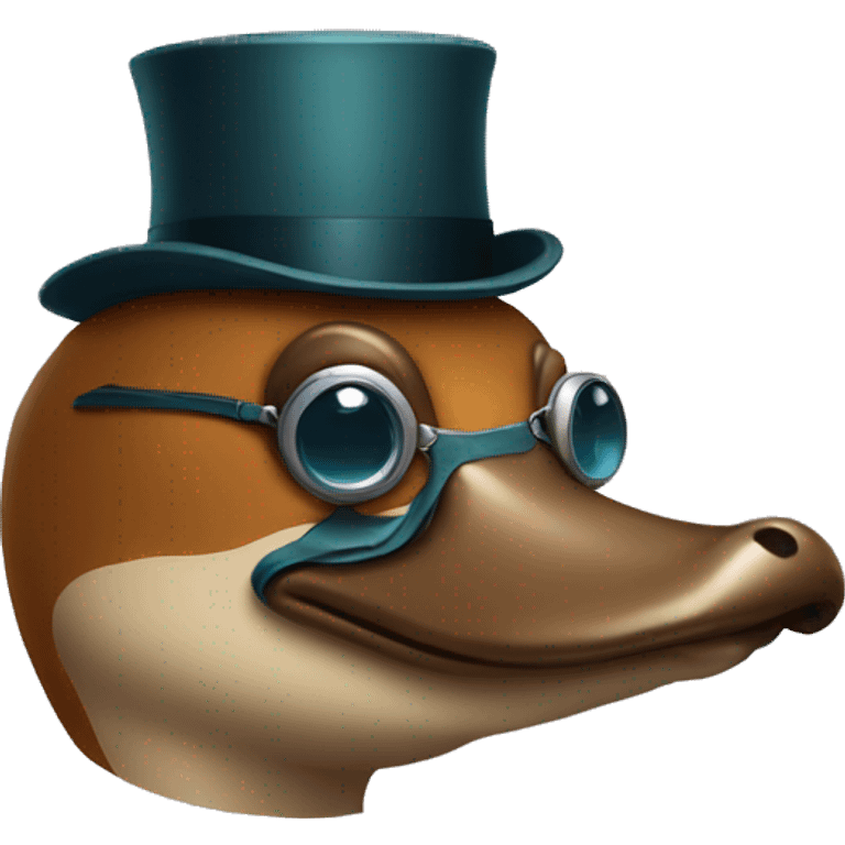 Platypus wearing a monocle  emoji