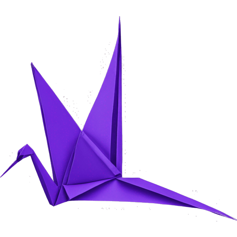 Origami crane purple emoji