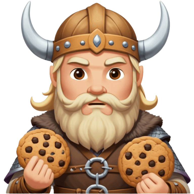 Viking with cookies emoji