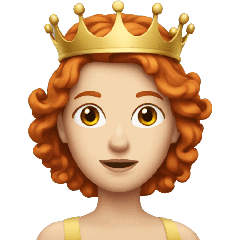 Redhead with crown emoji