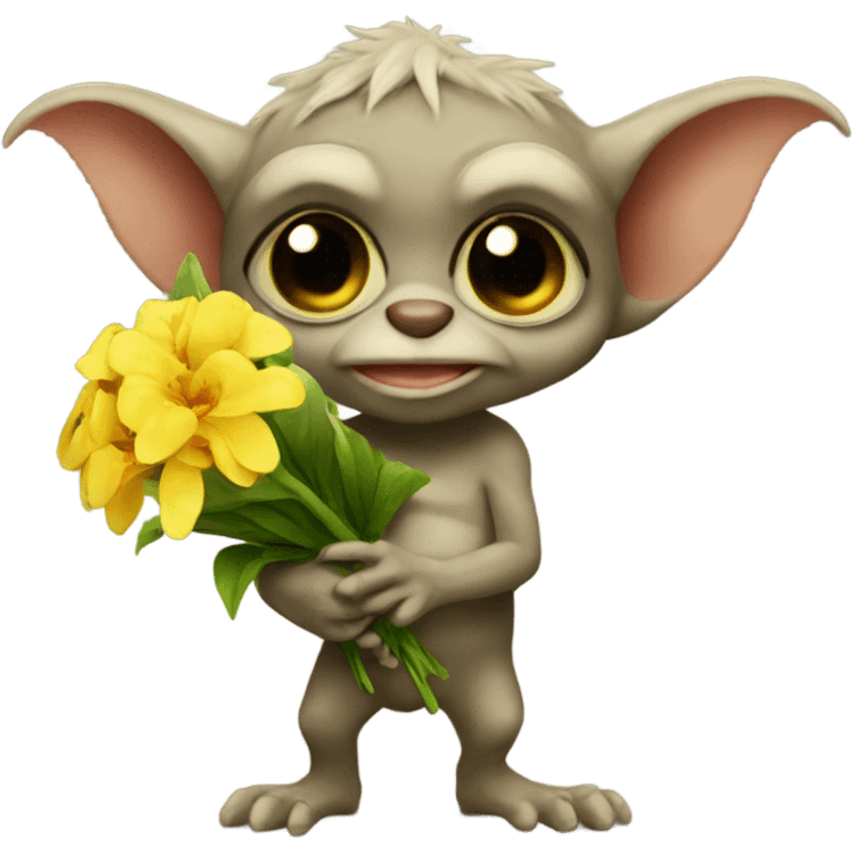 gremlin holding flowers  emoji