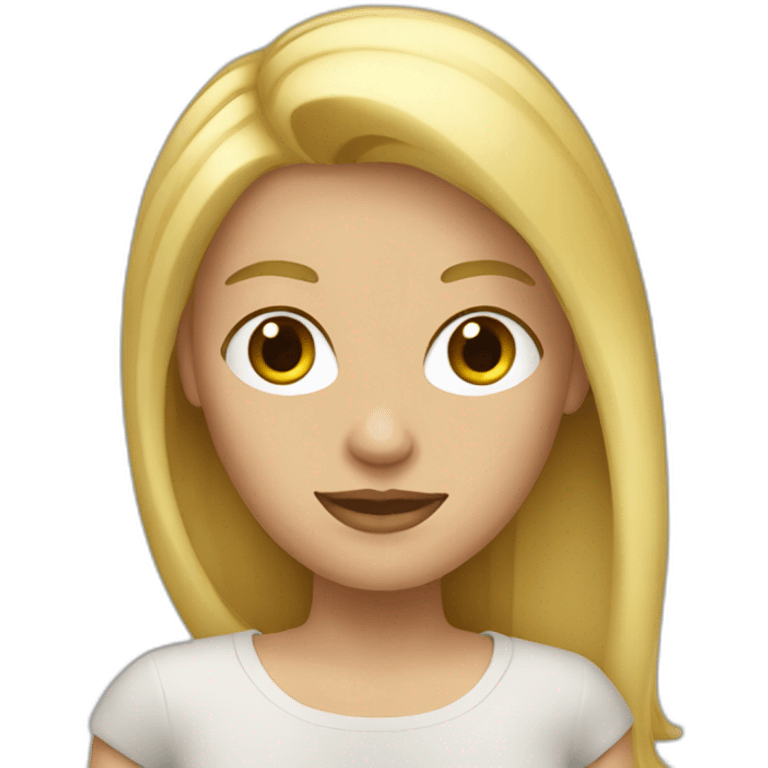 Une femme blonde emoji