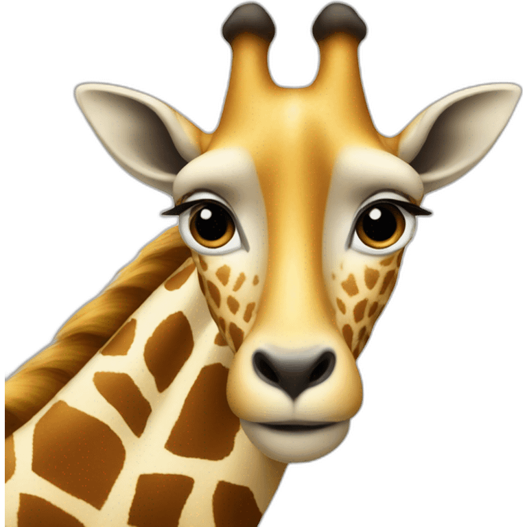 Une girafe blonde emoji