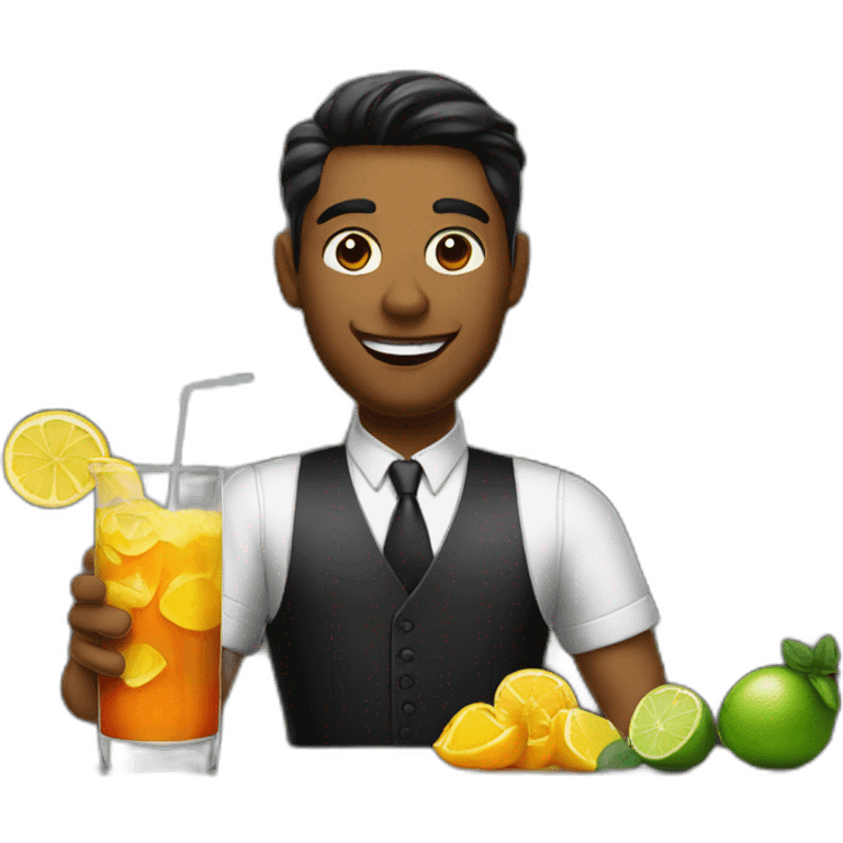 a bartender with cocktail emoji