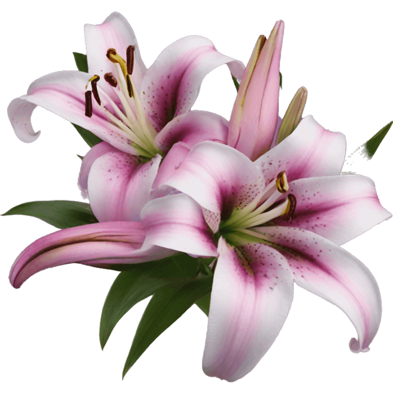 Lily flower stargazer pinky purple emoji