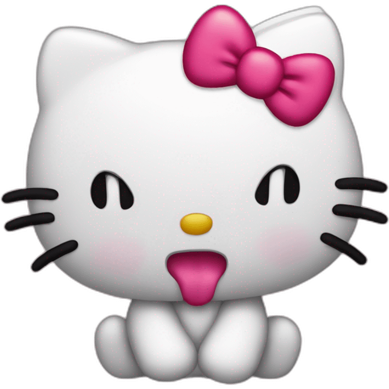 Hello kitty kiss emoji