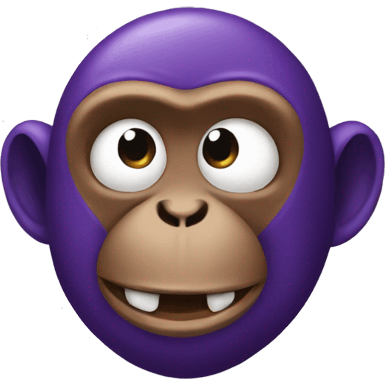 Monkey eating eggplant  emoji