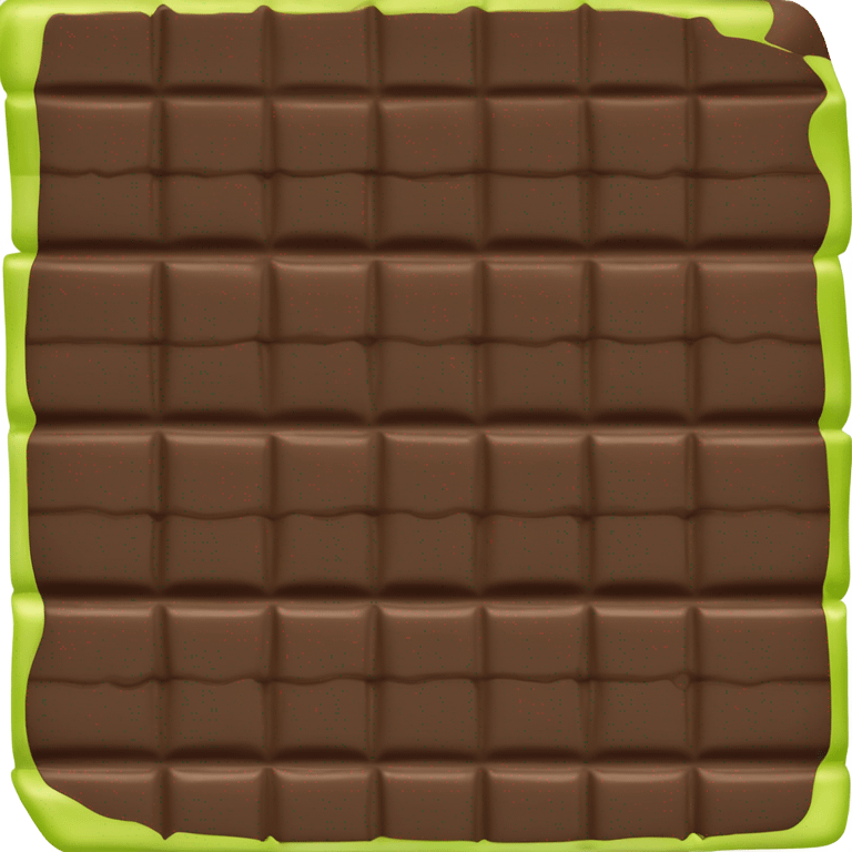 chocolate bar with pistachio filling emoji