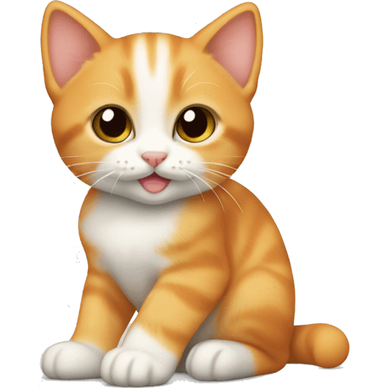 Light orange kitten with white accents  emoji