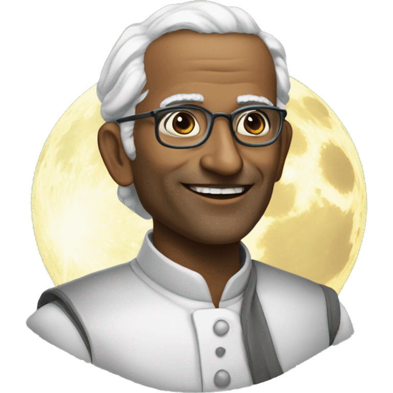 Moon and radhakrishnan  emoji