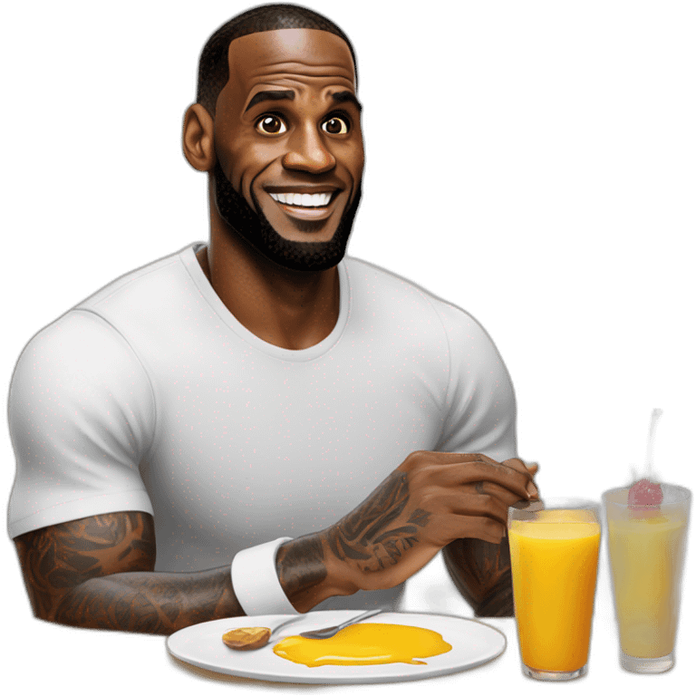 Lebron james take his breakfast emoji