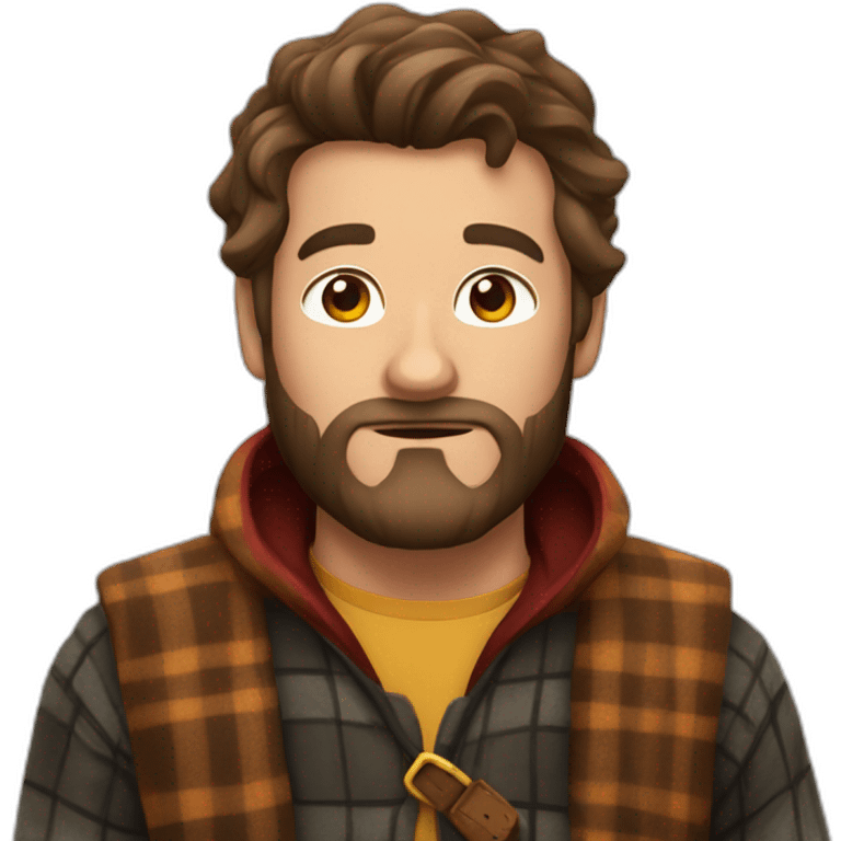 lumberjack in hogwarts robes emoji