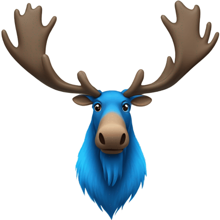 Blue moose  emoji