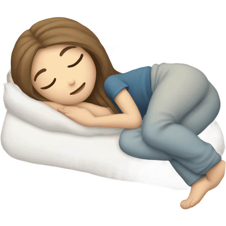 White girl sleeping emoji