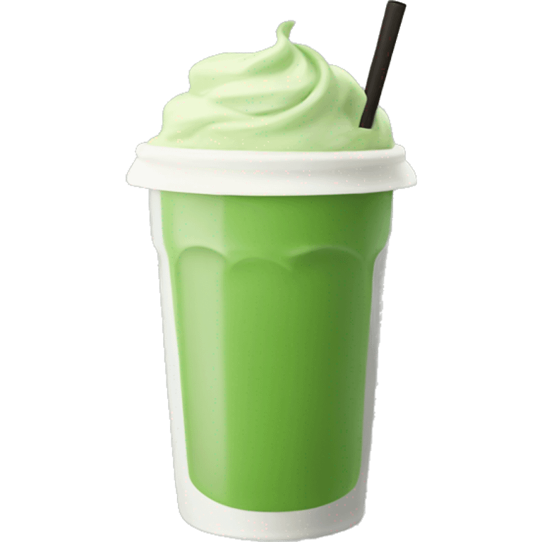 create a green tea boba latte emoji