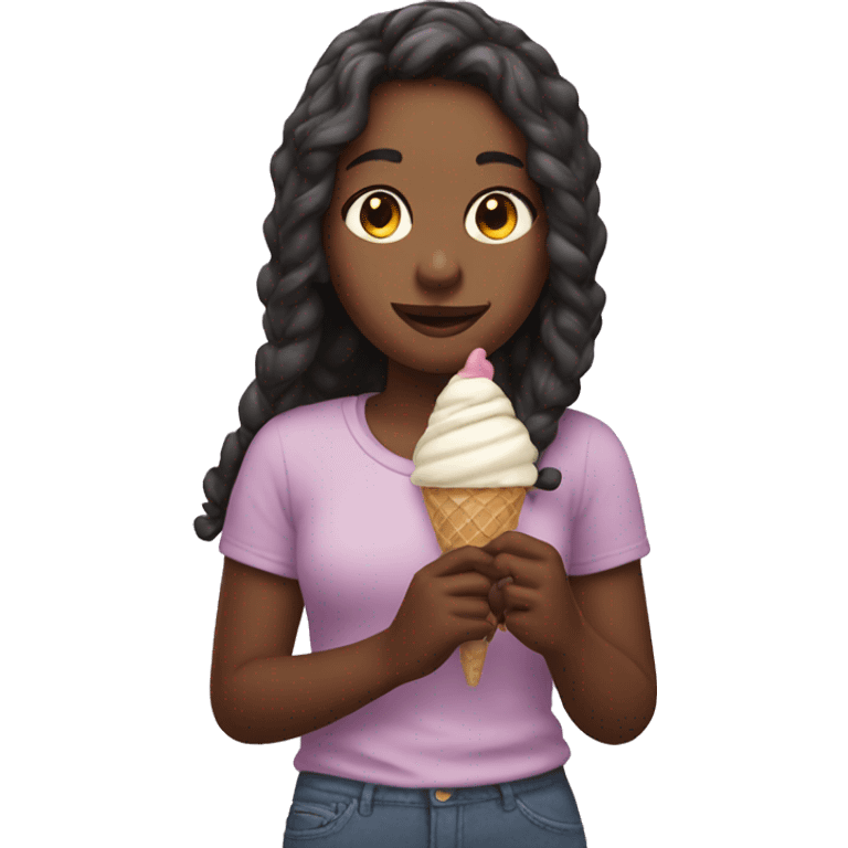 girl with ice cream  emoji