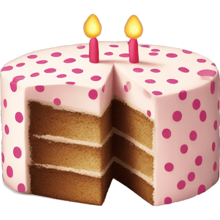 Polka dot birthday cake emoji